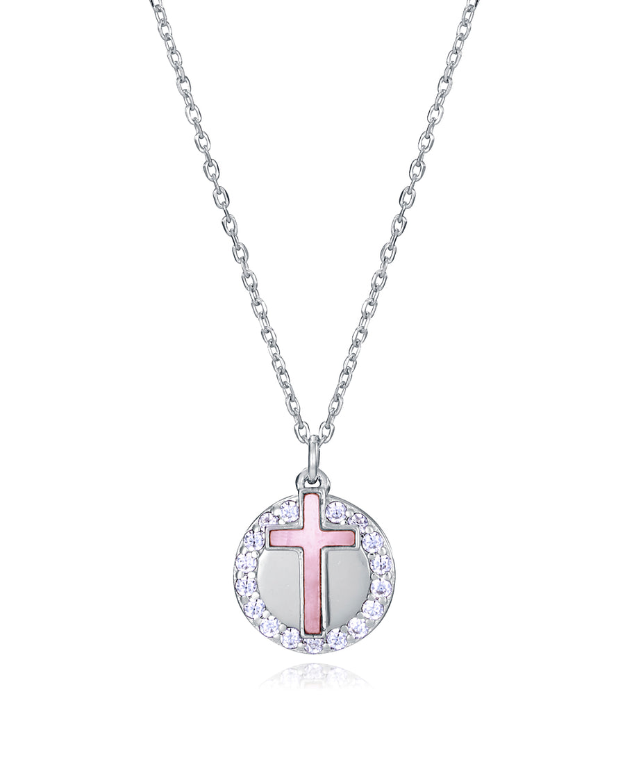 Sterling Silver Necklace With Rhodium Plating, Wh