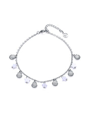 Steel Anklet With Mop And Charms: Length 22+5 Cm