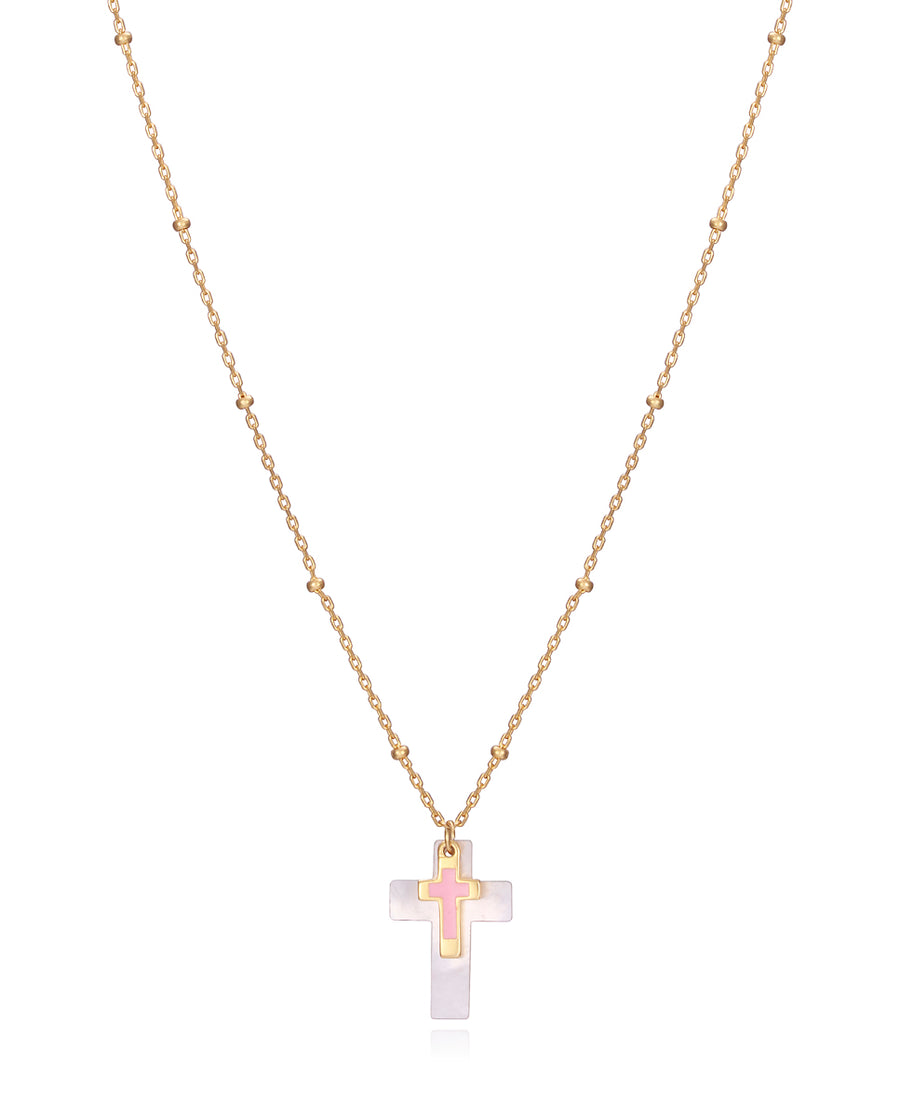 Sterling Silver Necklace With Gold Plating And Mo
