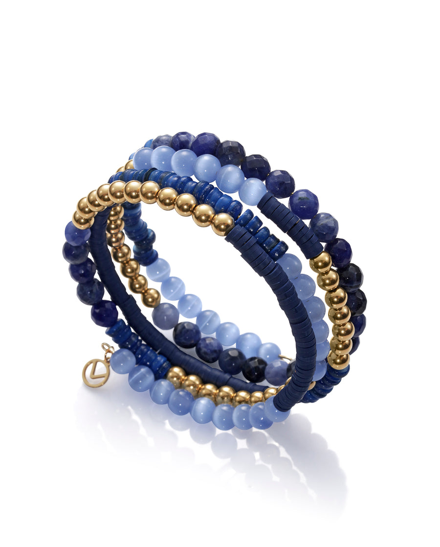 Puls Multidorado Cable Piedras Azules Sra Fn