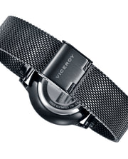 Reloj Acero Ip Negro Ip Rosa Brazalete Sra Va