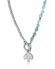 Collier Acier et Pierres Nat Sra Fashion