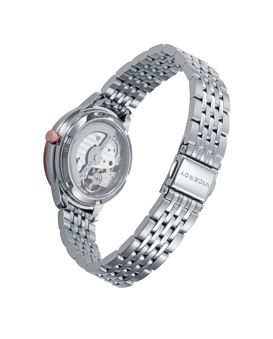Automático Acero Ip Rosa Brazalete Sra Va