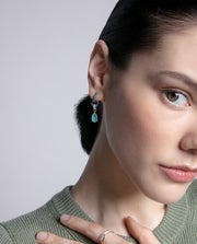 Sterling Silver Souble Ring With Gold And Rhodium