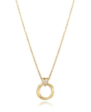 Sterling Silver Necklace With Gold Plating, Heart