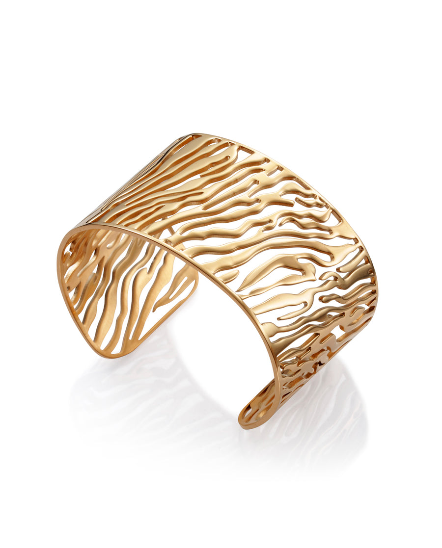 Brazalete Acero Calado Animal Print Sra Fashn