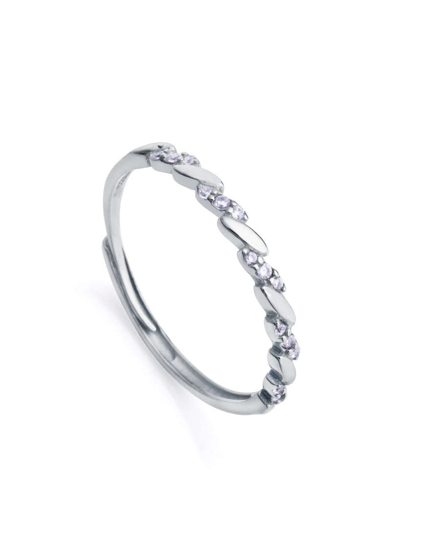 Anillo Plata De Ley Baño Rodio Sra Jewels