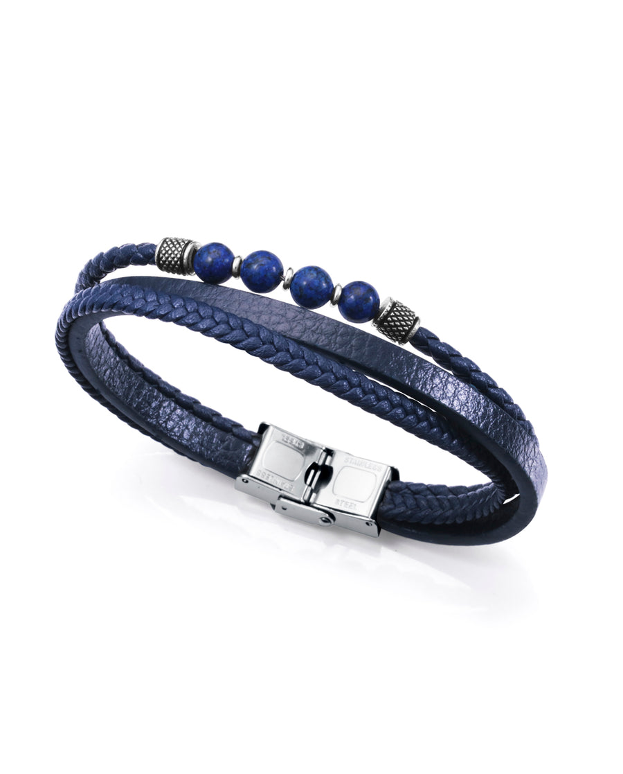 Puls Piel Azul, Acero Y Piedra Nat Sr Fn