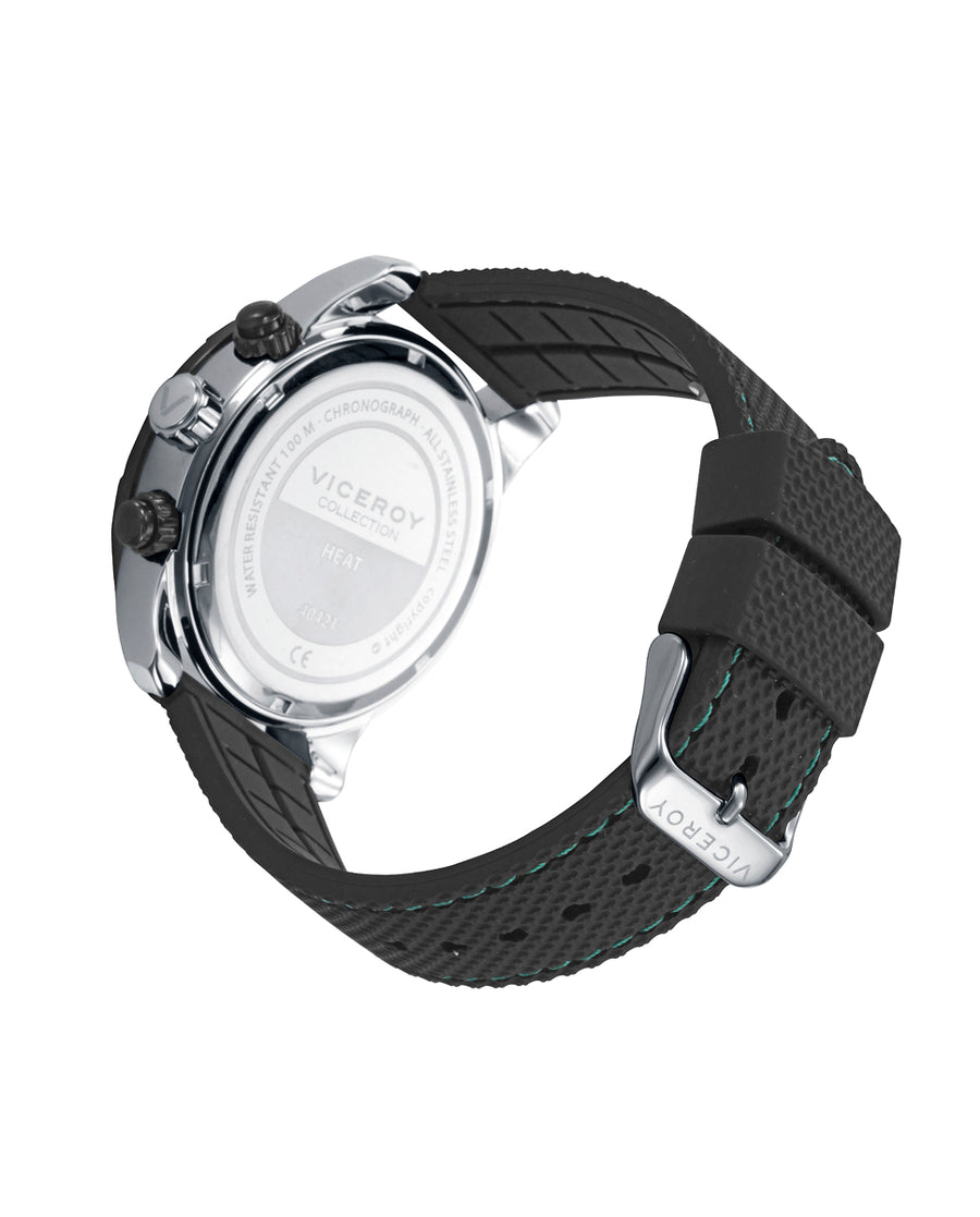 Chrono Stainless Steel Ip Black Strap Man Va