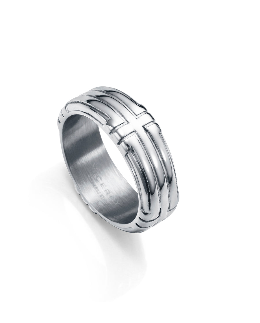 Anillo Acero Cruz Sr Fn