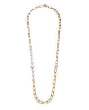 Steel Necklace Ip Gold With Cultivated Pearls: Le