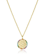 Collier Circ en argent sterling plaqué or Sra Jewels