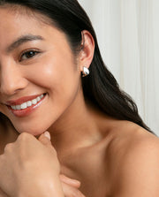 Sterling Silver Earrings With Rhodium Plating Vol