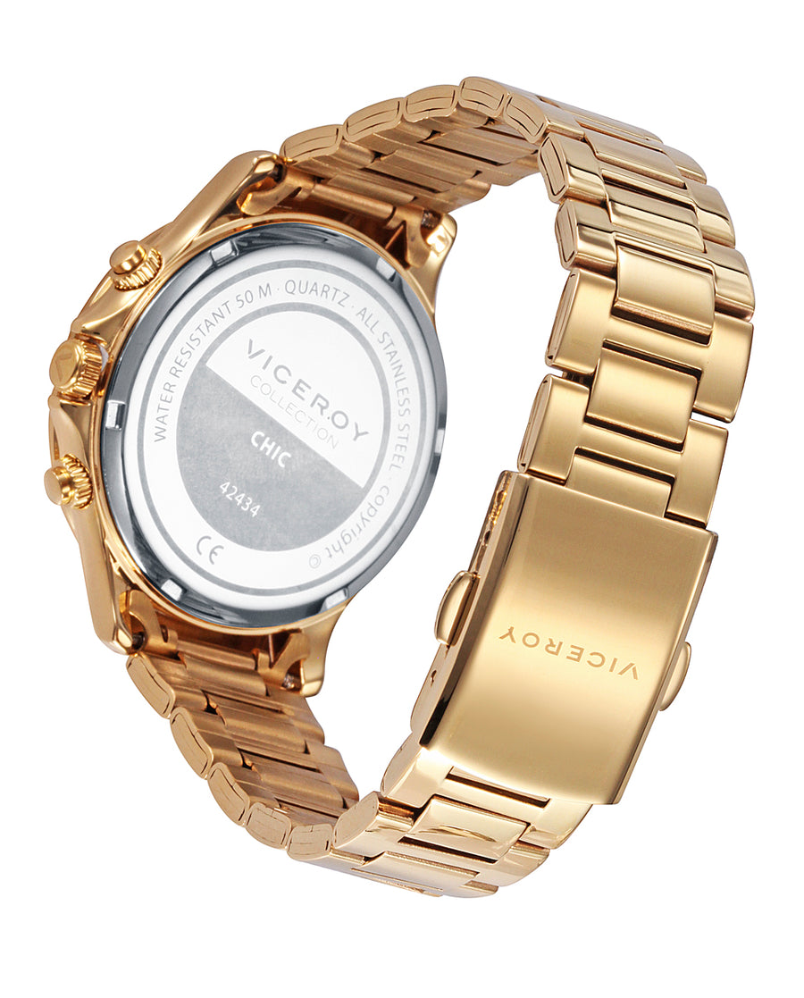 Multi Acero Ip Dorado Brazalete Sra Va