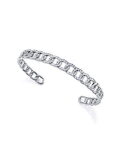 Rigid Steel Bracelet With White Crystal: Max Diam
