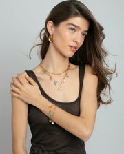 Pend Acero Ip Dorado Gota Sra Fashion