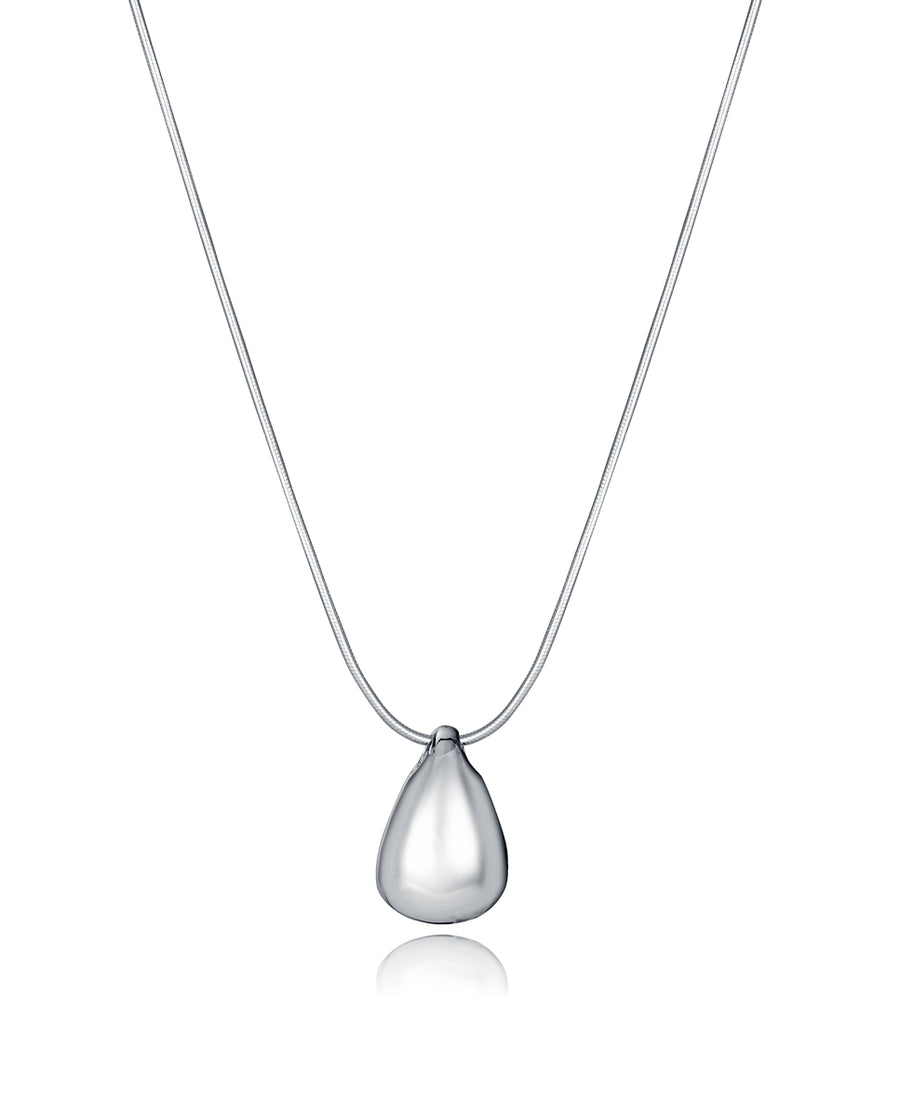 Sterling Silver Necklace With Rhodium Plating: Le
