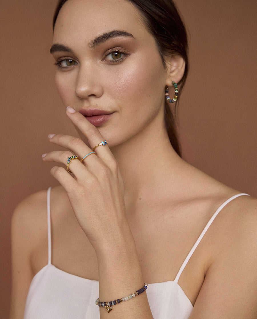 Anillo Plata De Ley Baño Oro Circ Sra Jewels