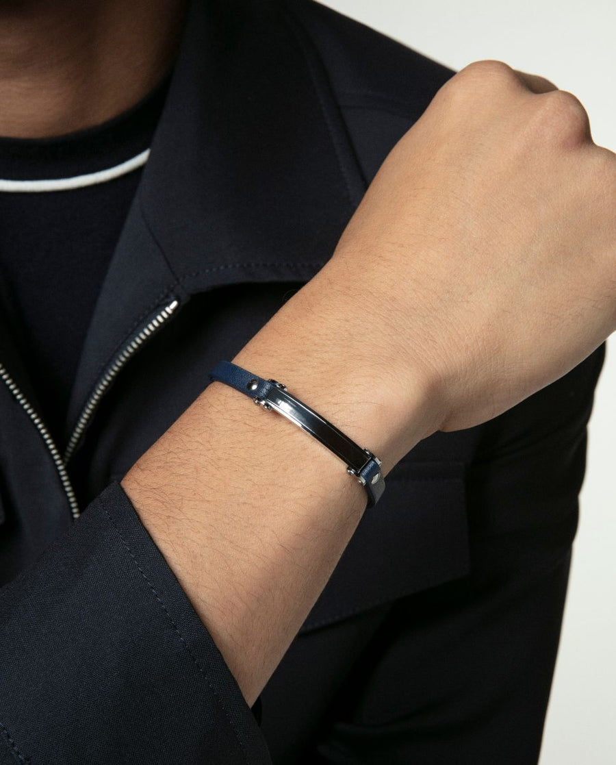 Puls Acero Y Piel Azul Sr Fashion