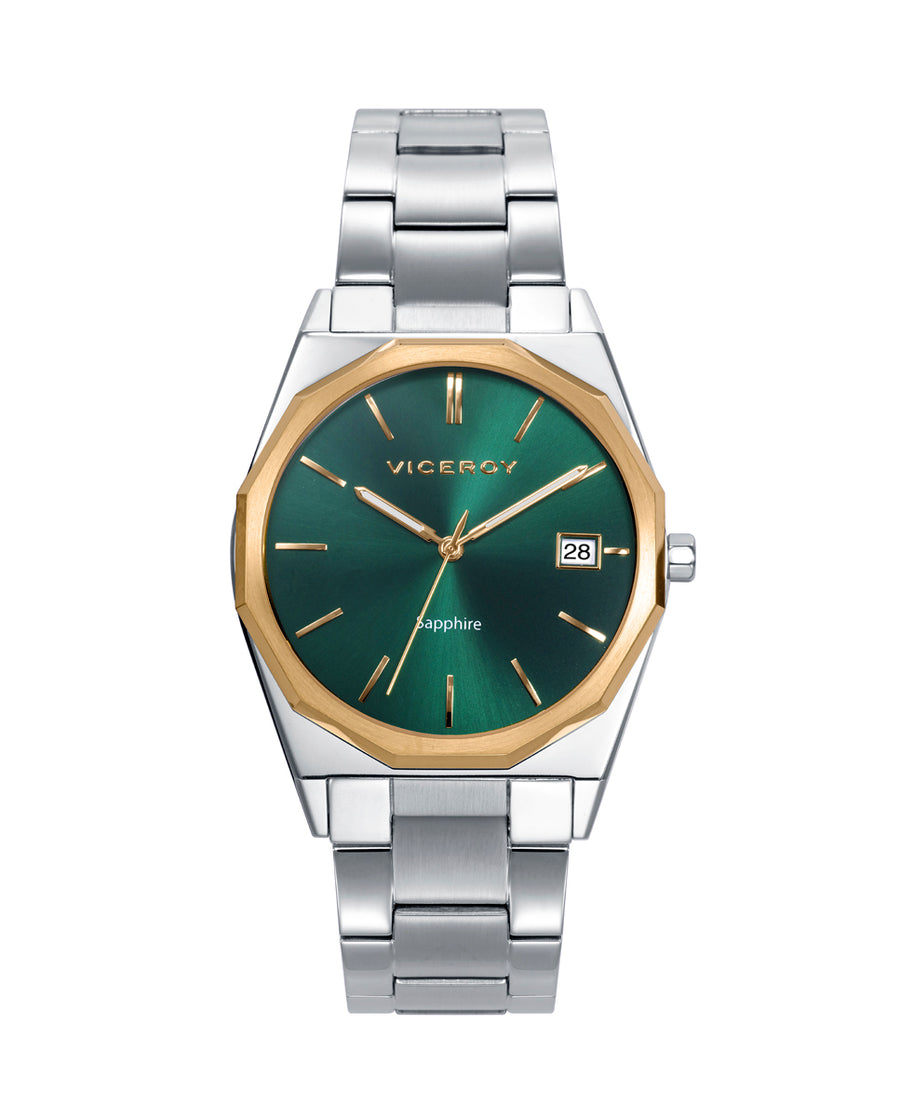 Reloj Acero Ip Dorado Brazalete Sr Va