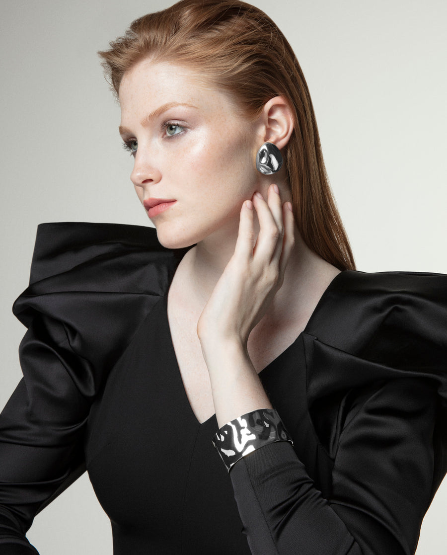Steel Cuff Bracelet: Diameter 5,8 Cm Lady Fn