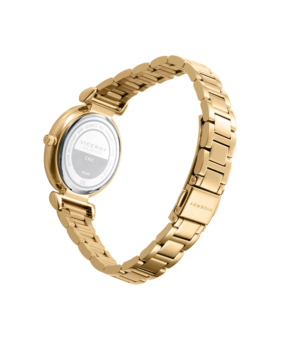 Bracelet Montre Acier Ip Doré Mrs. Va