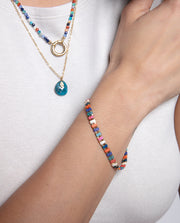 Steel Necklace Ip Gold Double, One Chain With Pen