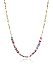 Steel Necklace Ip Gold With Coloured Crystals: Le