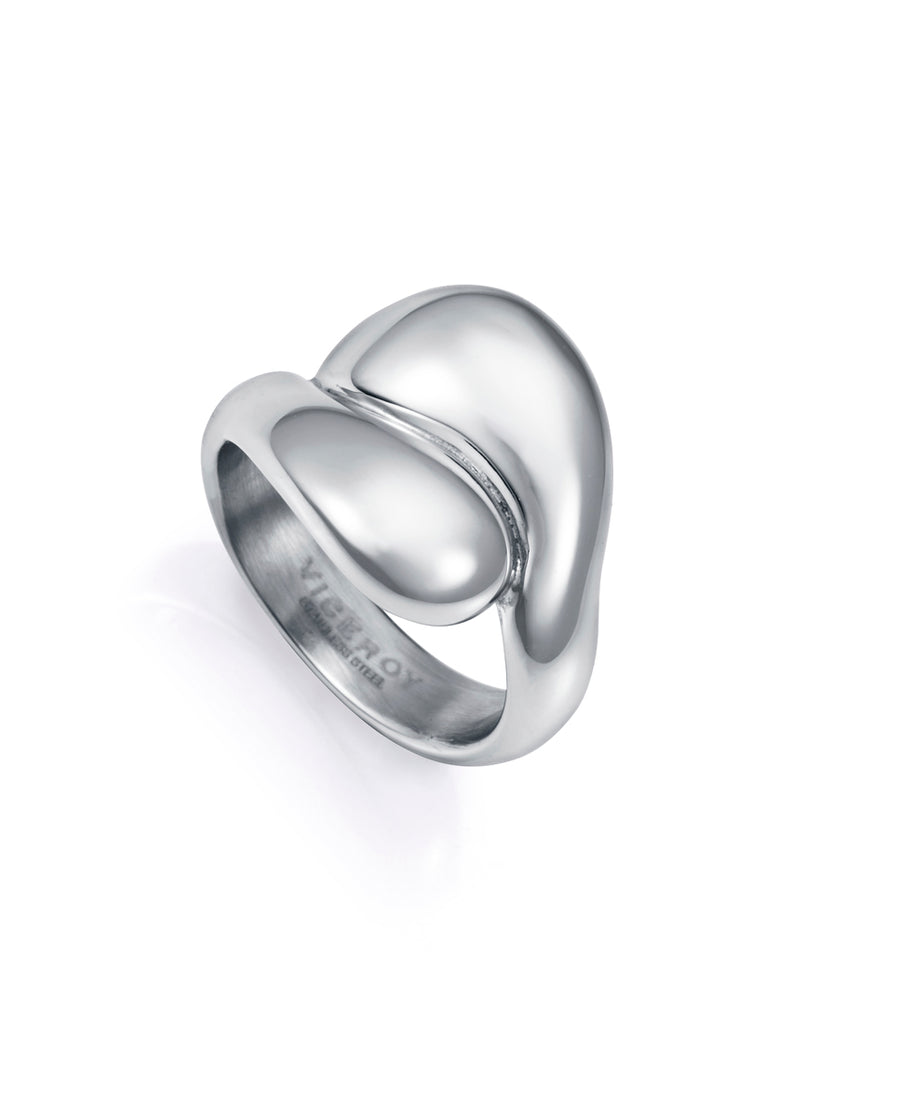 Anillo Acero Ondas Sra Fashion