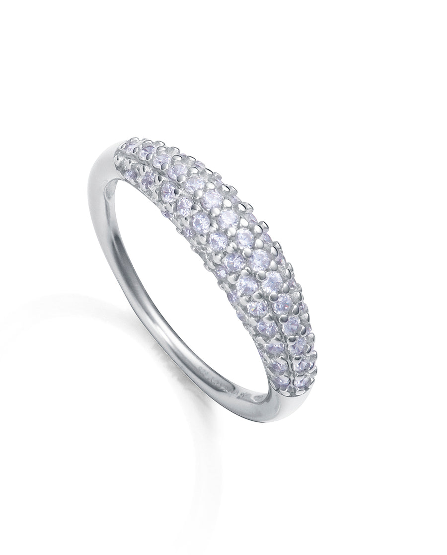 Anillo Plata De Ley Baño Rodio Circ Sra Jwls