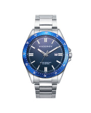 Reloj Acero Ip Azul Brazalete Sr Va