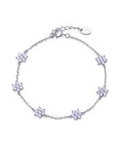 Sterling Silver Bracelet With Rhodium Plating And