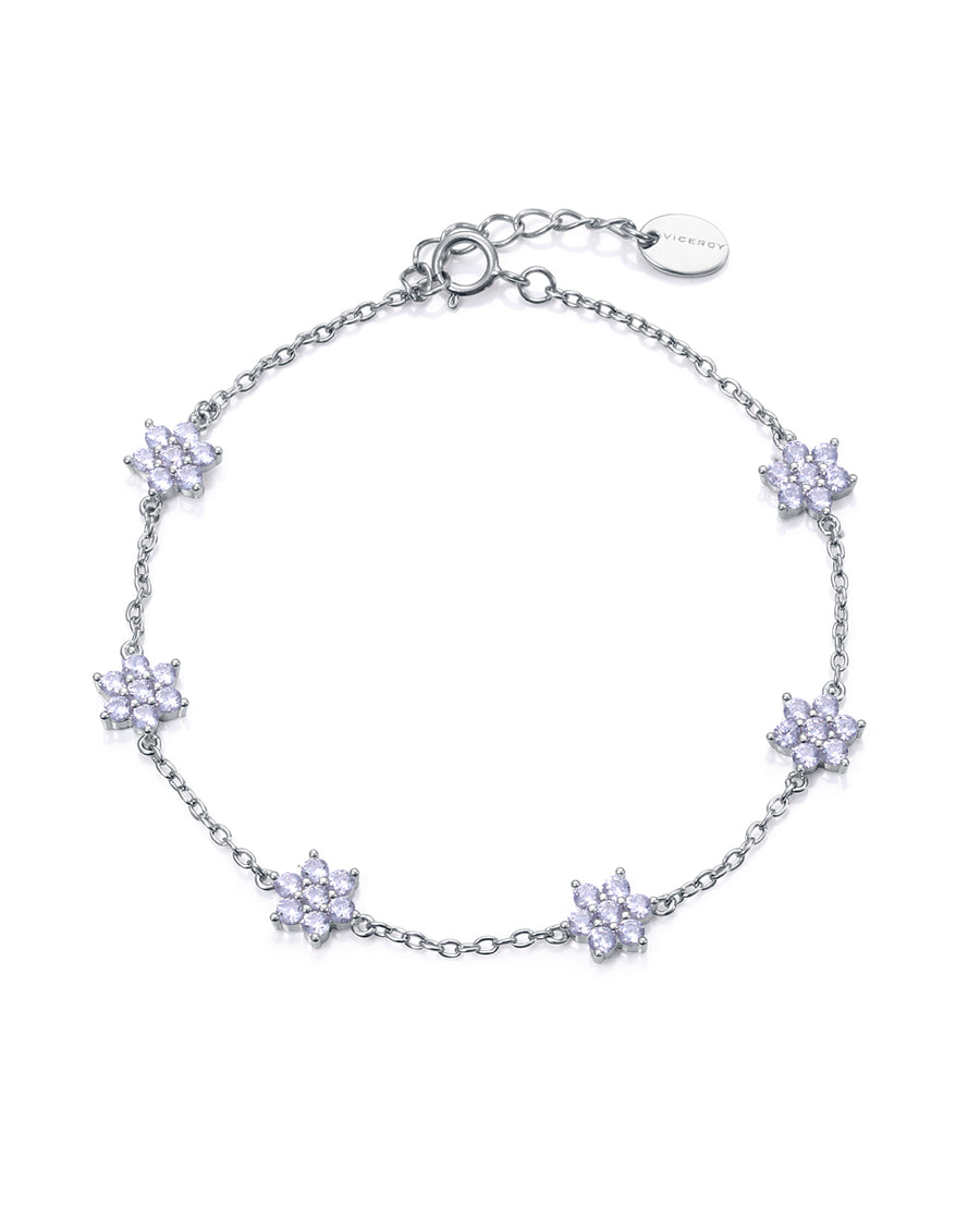 Sterling Silver Bracelet With Rhodium Plating And