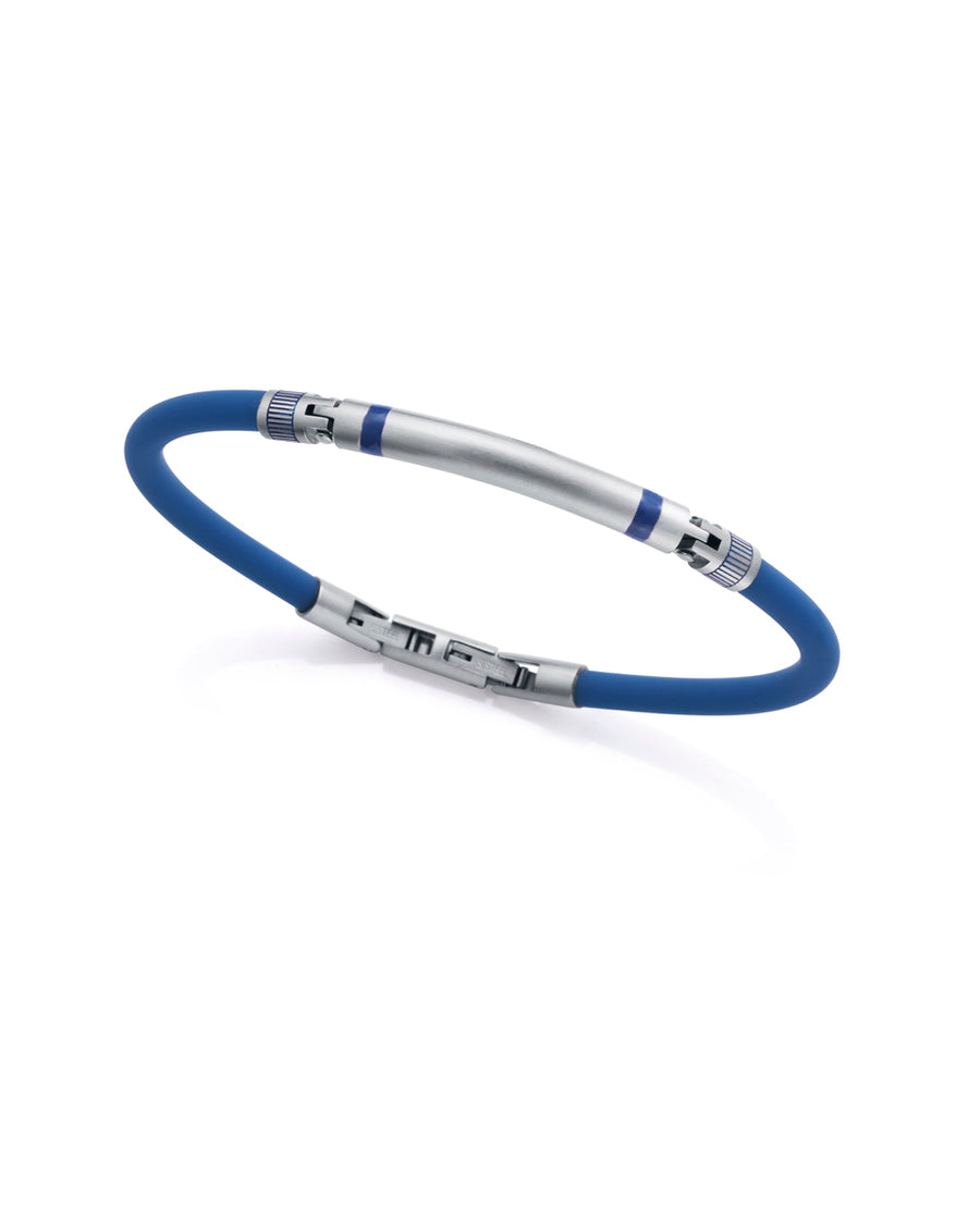 Puls Acero Y Silicona Azul Sr Fashion