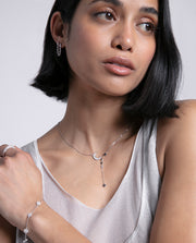 Sterling Silver Bracelet With Rhodium Plating And