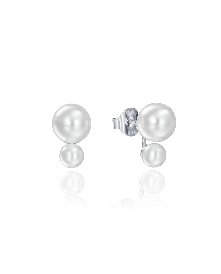 Pendientes Plata 2 Perlas Jewels