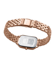 Reloj Acero Ip Rosa Brazalete Sra Va