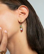 Pend Acero Ip Dorado Piedras Nat Sra Fashion