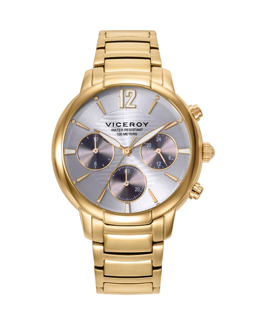 Multi Acero Ip Dorado Brazalete Sra Va