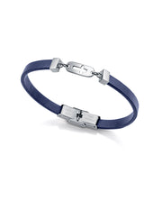 Puls Acero Y Piel Azul Cruz Niño Fashion