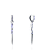 Sterling Silver Earrings With Rhodium Plating And