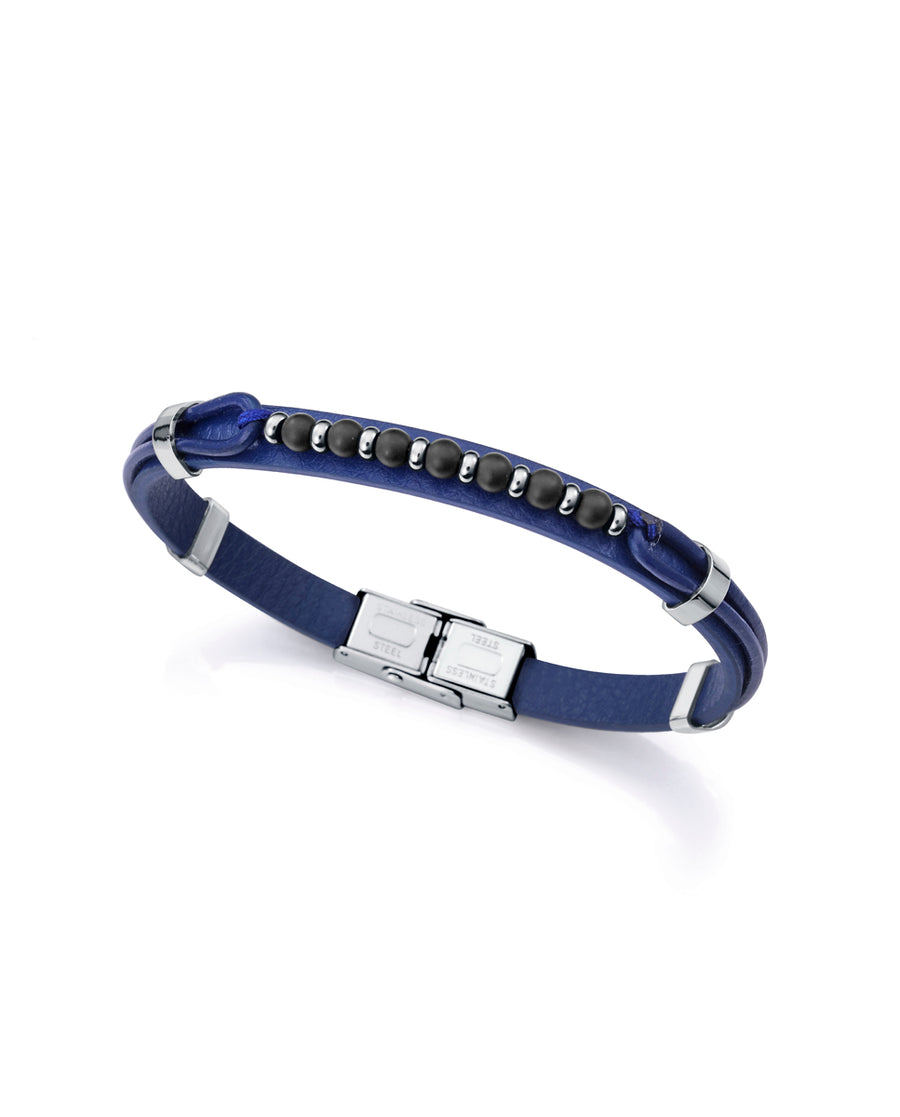 Puls Acero Y Piel Azul Sr Fashion