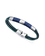 Puls Acero Y Piel Azul Y Verde Cordon Sr Fn