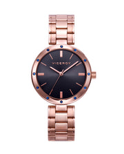 Reloj Acero Ip Rosa Brazalete Sra Va