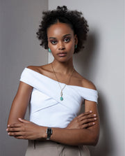 Steel Ip Gold Earrings And Natural Stone: Length