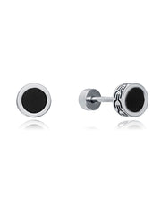 Pendentif Acier et Pierre Noire Nat Sr Fashion