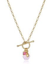 Sterling Silver Necklace With Gold Plating And Na