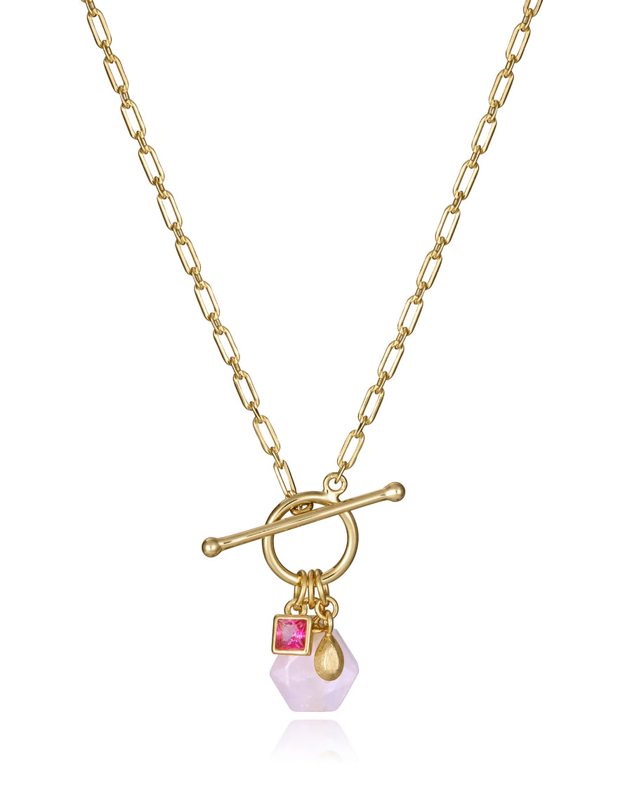 Sterling Silver Necklace With Gold Plating And Na