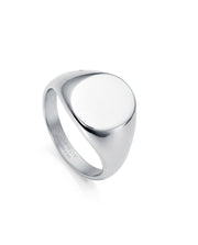Steel Ring Circled Signet: Size 20 Gent Fn