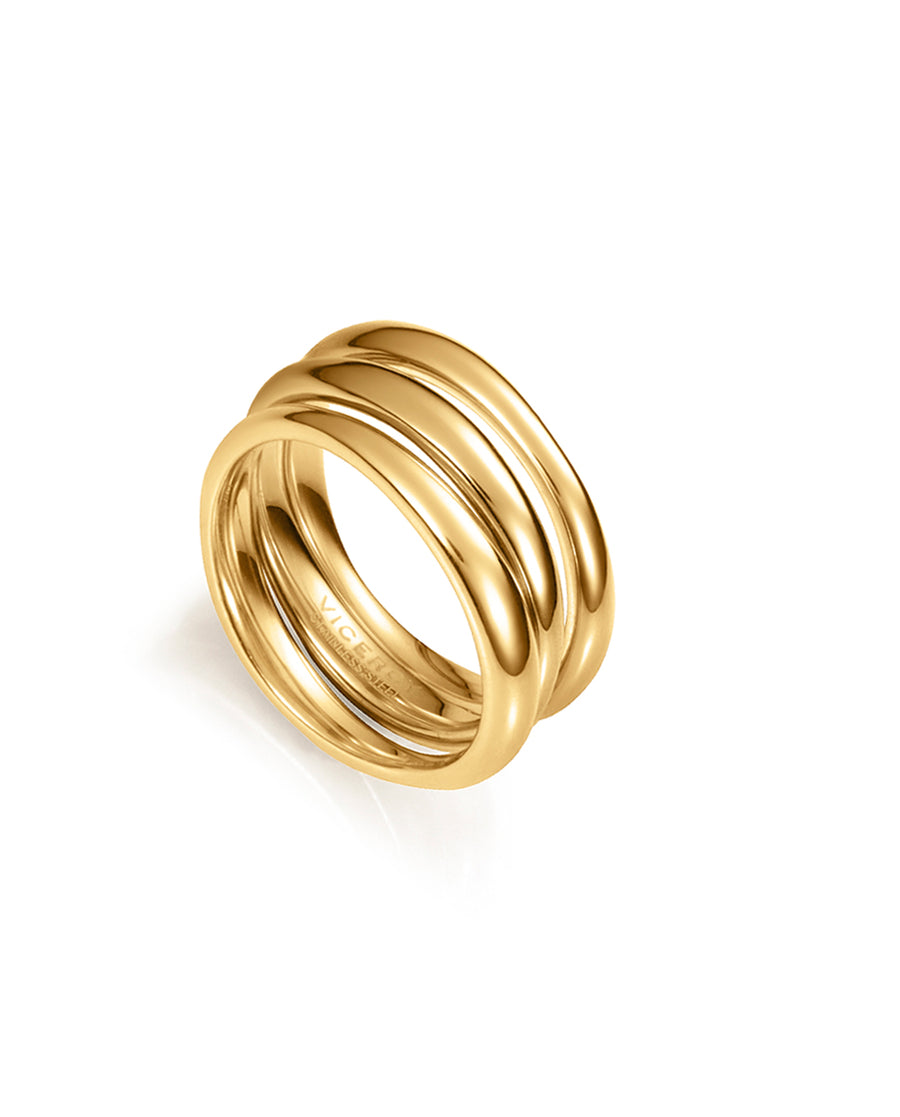 Anillo Apilable Acero Dorado Sra Fn